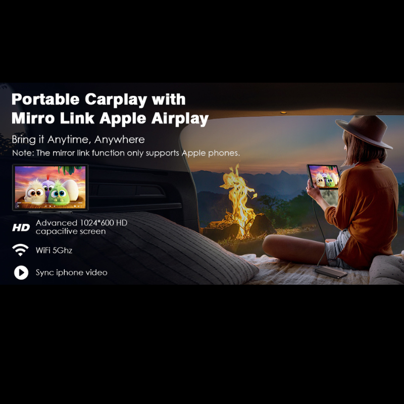 AquaFlameLiving™ - 9" Touch Screen Car Stereo Wireless Apple Car Play Android Auto +Backup Camera