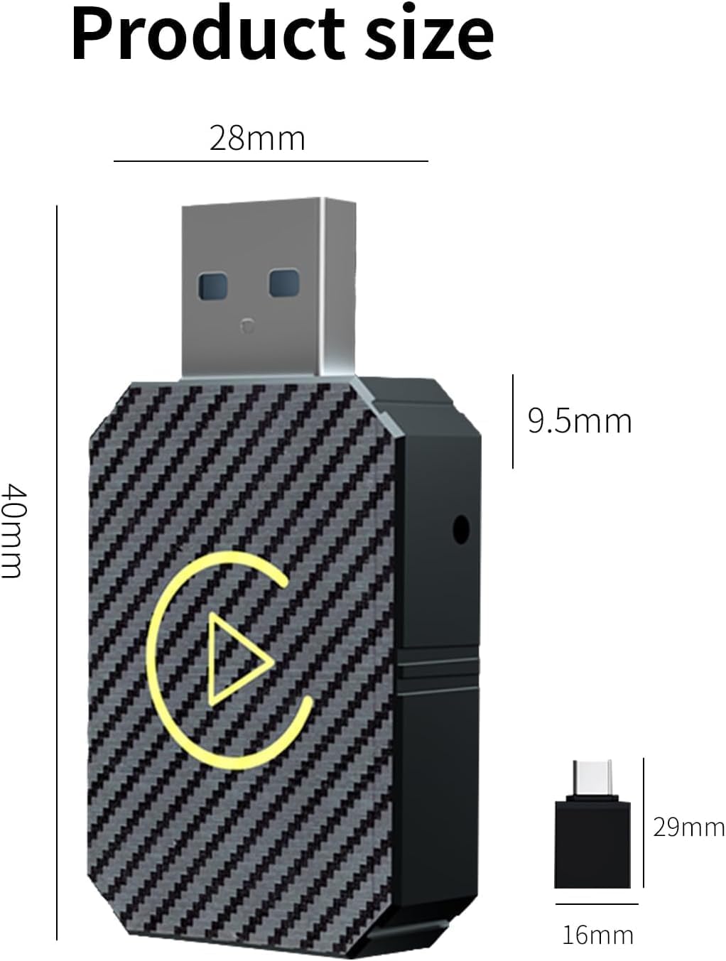 AquaFlameLiving™- Wireless CarPlay Dongle