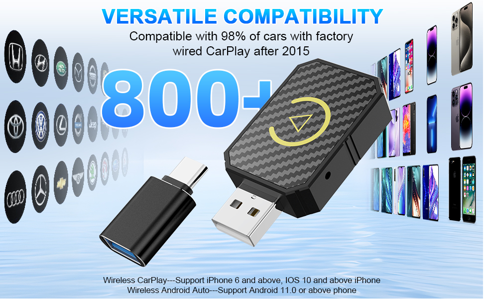 AquaFlameLiving™- Wireless CarPlay Dongle