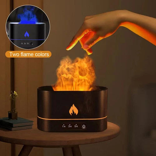 AquaFlameLiving™ - USB Air Humidifier Essential Oil Aroma Diffuser 3D Flame Mist Home Decor