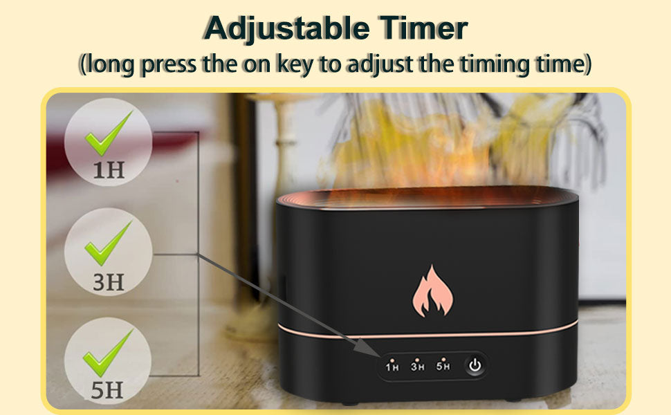 AquaFlameLiving™ - USB Air Humidifier Essential Oil Aroma Diffuser 3D Flame Mist Home Decor