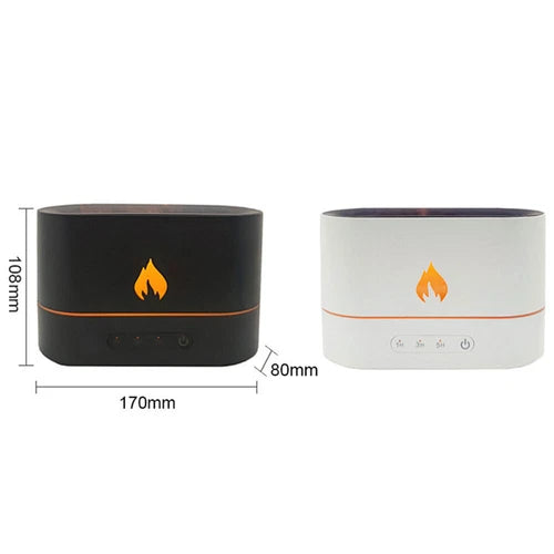 AquaFlameLiving™ - USB Air Humidifier Essential Oil Aroma Diffuser 3D Flame Mist Home Decor