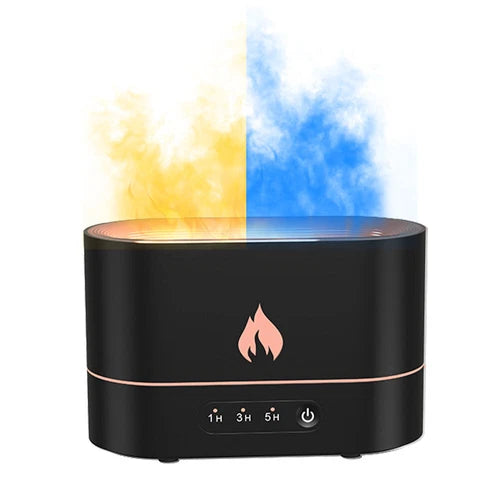 AquaFlameLiving™ - USB Air Humidifier Essential Oil Aroma Diffuser 3D Flame Mist Home Decor
