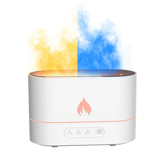 AquaFlameLiving™ - USB Air Humidifier Essential Oil Aroma Diffuser 3D Flame Mist Home Decor